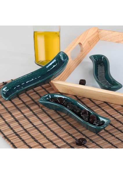 Yeşil Ivory Zeytinlik 3 Adet 18 cm