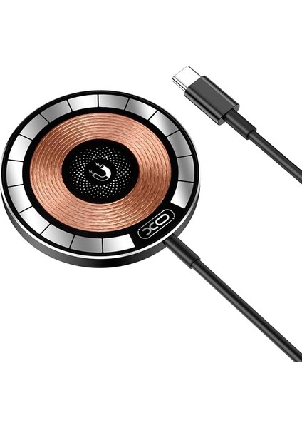 Xo Is Beauty Kablosuz Manyetik Şarj Istasyonu CX013 – 1.2m, 15W Hızlı Şarj, Dayanıklı Tasarım, Akım Korumalı, Aşırı Şarj Koruması, Kolay Kullanım, Siyah