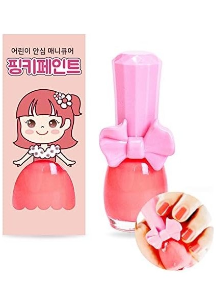 Pinky Cosmetic I'm Pinky Kids Nail Paint Neon Orange Çocuklar Için Soyulabilir Oje