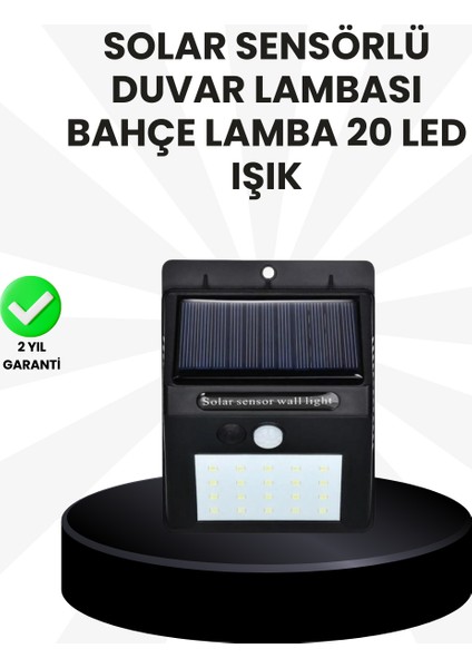 Su Geçirmez IP65 20 LED Solar Sensörlü Bahçe ve Veranda Aydınlatma - CHT7520-2682