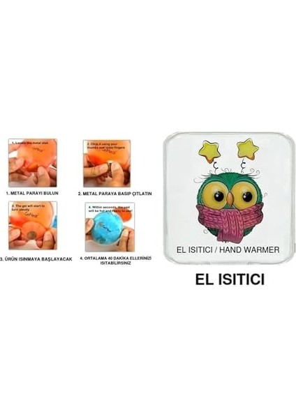 Atkılı Baykuş Cep Sobası,el Isıtıcı,sıcak Su Torbası Pvc 10X9,5CM