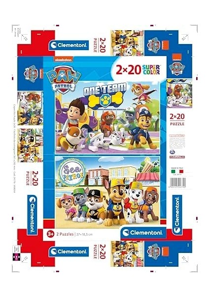 - 2X20 Parça Puzzle - Paw Patrol modelleri