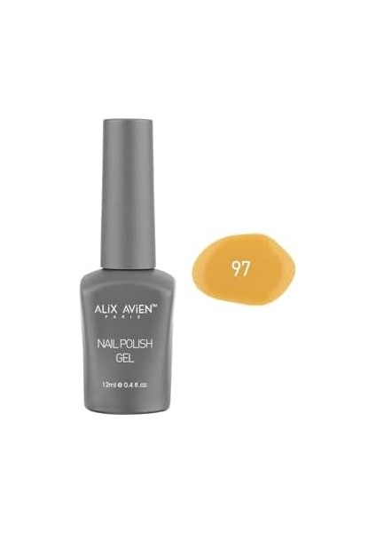 Alıx Avıen Hardal Sarı Kalıcı Oje 97-Yoğun Renk Veren Jel Oje 12 Ml-Nail Uv Gel Polish 97