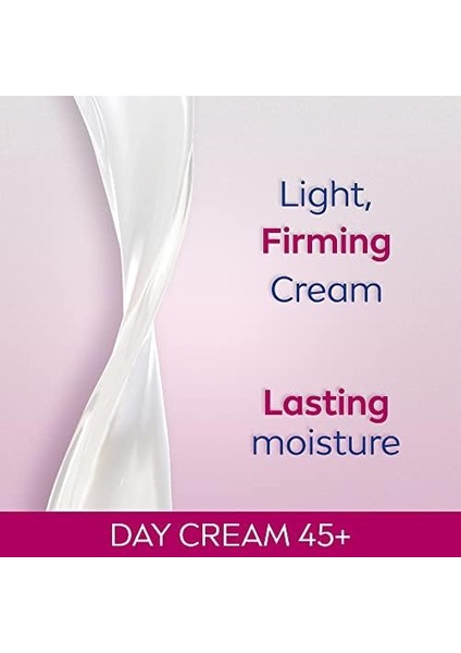 Nıvea Kırışıklık Karşıtı + Sıkılaştırıcı Krem Yaş 45+ (50 Ml), Yaşa Özel Yüz Bakım Kremi, Kayısı Çekirdeği ve Shea Yağı ile Yoğun Cilt Bakım, Uv Filtresi ile Güneş Koruması