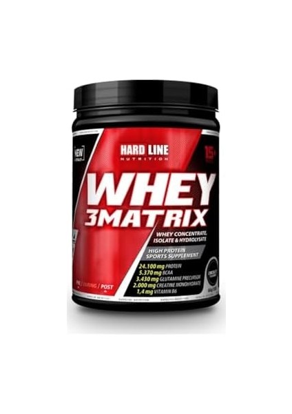 Hardline Nutrition 8697448351645 Whey 3matrıx Çilekli 454 gr 1 Paket(1 x 1 Adet)