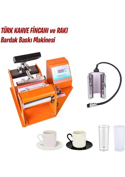 Süblimasyon Türk Kahve Fincanı ve Rakı Bardak Baskı Makinesi