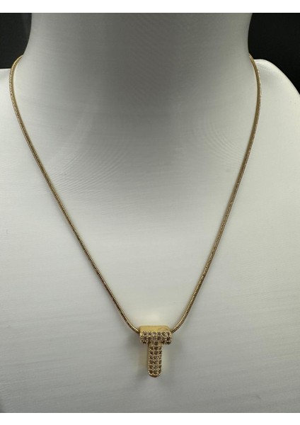 Altın Rengi T Harfi Çelik Kolye fiyatları