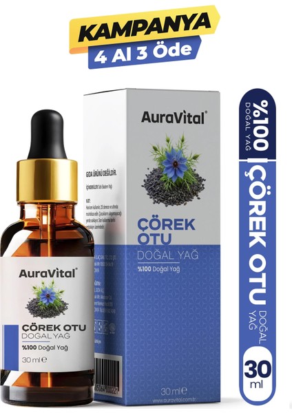 Çörekotu Yağı 30 ml %100 Saf ve Doğal