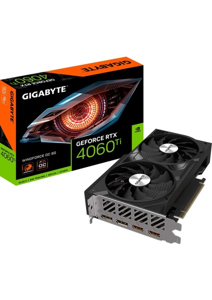 Gıgabyte Geforce Rtx™ 4060 Ti Wındforce Oc 8g 2 Fanlı Wındforce Coolıng System Gaming Ekran Kartı