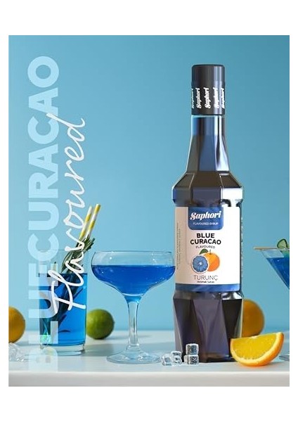 Saphori Turunç - Blue Curocao Aromalı Kokteyl Şurubu, Turunç Şurubu, Blue Curocao Şurubu 700 ml modelleri