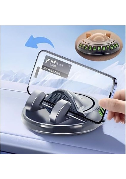 360° Dönebilen Yapışkanlı Numaratörlü Araç Telefon Tutucu modelleri