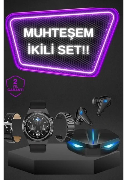 Kablosuz Bluetooth Bağlantılı Kulaklık ve Dokunmatik Ekran Akıllı Saat Arama Cevaplama fiyatları