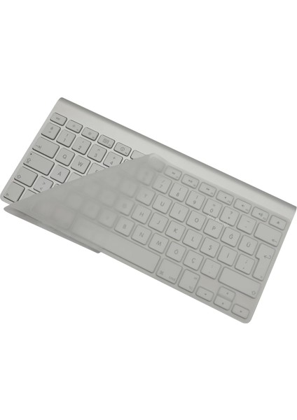 Klavye Kılıfı Keyboard-1 A1314 A1242 Model ile Uyumlu Türkçe Q Baskı Silikon Kılıf Şeffaf