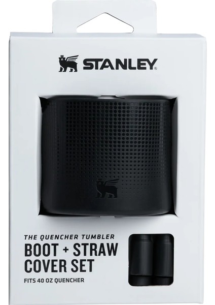 The Quencher Boot + Straw Topper 40OZ Black