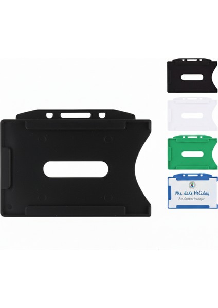 Yaka Kartı Kabı 10 Adet Siyah modelleri
