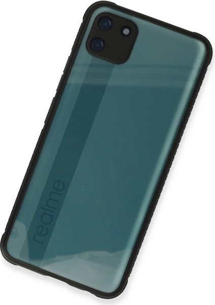 Realme C11 Kılıf Miami Şeffaf Silikon - Siyah modelleri