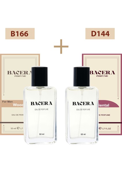 Bacera B166 Woody Erkek Parfüm 50ML Edp D144 Oriental Unisex Parfüm 50ML Edp
