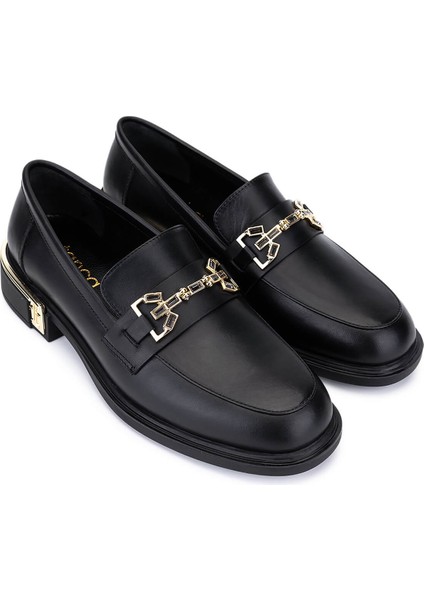 Kadın Hakiki Deri Siyah Deri Loafer Ayakkabı 1061 5117 Bn Ayk SK25-26 Sıyah Dr fiyatları