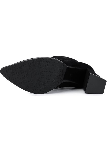 Kadın Hakiki Deri Siyah Süet Topuklu Bot 492 50559 Bn Bot SK25-26 Sıyah Suet fırsatları