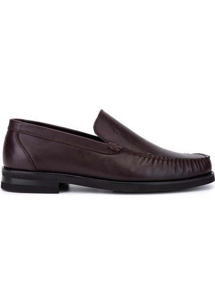 Erkek Hakiki Deri Kahverengi Loafer Ayakkabı 1008 3539 Erk Ayk SK25-26 Kahve Anl