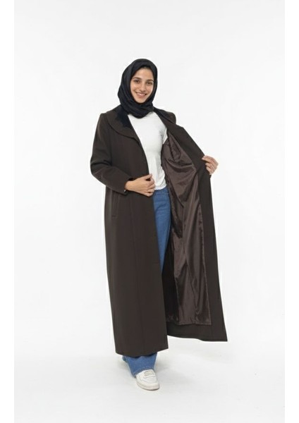 Şükriye Kadın Büyük Beden Düğmeli Anne Kaşe Kaban modelleri