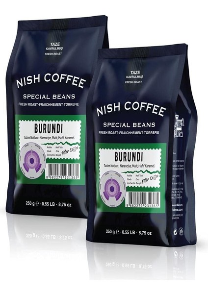 Nish Filtre Kahve Burundi 2X250 gr