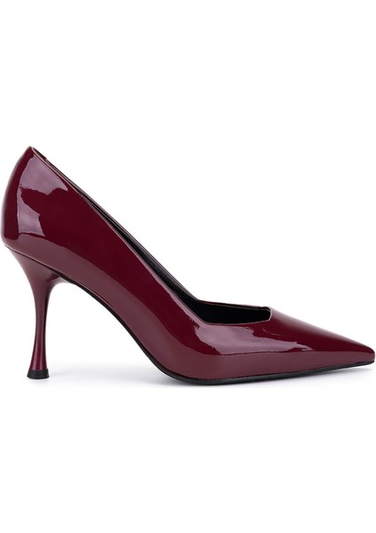 Kadın Bordo Rugan Topuklu Ayakkabı 1160 3400 Bn Ayk SK25-26 Bordo Rgn