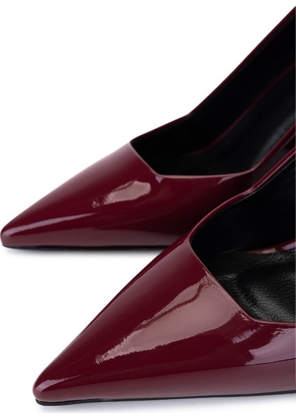 Kadın Bordo Rugan Topuklu Ayakkabı 1160 3400 Bn Ayk SK25-26 Bordo Rgn modelleri