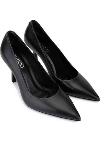 Kadın Hakiki Deri Siyah Deri Topuklu Ayakkabı 1160 26979 Bn Ayk SK25-26 Sıyah Dr fiyatları