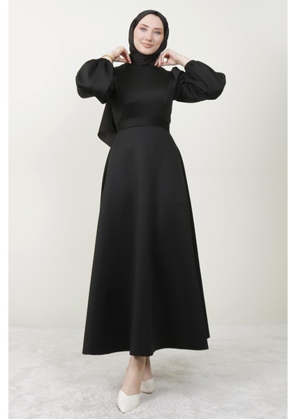 Ronay Tesettür Elbise Siyah modelleri