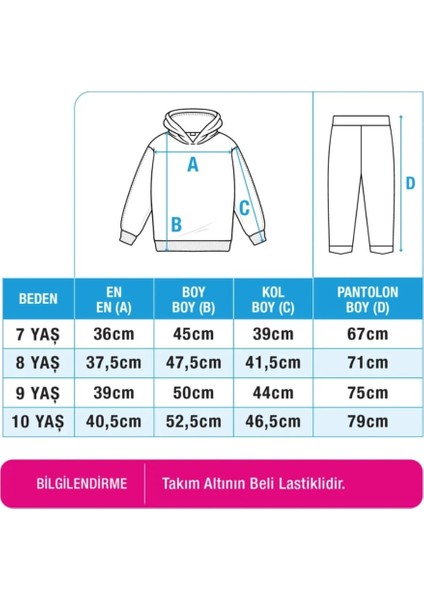 Kız Çocuk 3 Iplik Içi Şardonlu Alt Üst Eşofman Takımı Kurdele Baskılı modelleri