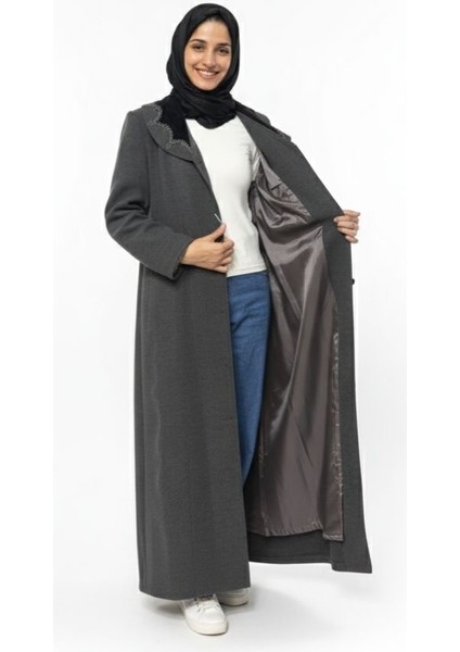 Şükriye Kadın Büyük Beden Düğmeli Anne Kaşe Kaban fiyatları