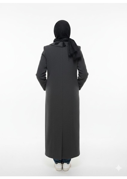 Şükriye Kadın Büyük Beden Düğmeli Anne Kaşe Kaban modelleri