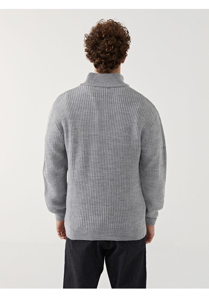 Yeni Sezon Dik Yaka Uzun Kollu Erkek Triko Kazak fırsatları