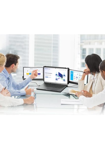 Kefeya P2 Taşınabilir Monitör Dizüstü Bilgisayar Ekran Genişletici, 12" Üçlü Full Hd IPS Ekran, Bağlanabilir Iki Monitör, Hdmı/usb-A/type-C Tak ve Çalıştır, Windows, Chrome ve Mac Için modelleri