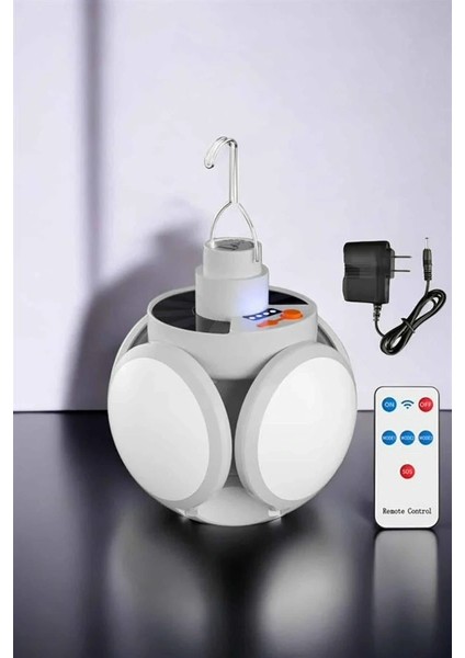 Güneş Enerjili Solar Aydınlatma Kamp Çadır Lambası Şarjlı Ampül LED Şarjlı El Feneri Işıldak indirimleri