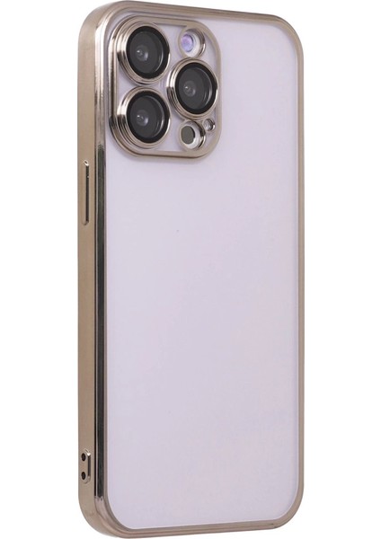 Iphone 13 Pro Max Kılıf Razer Lensli Silikon - Gold modelleri