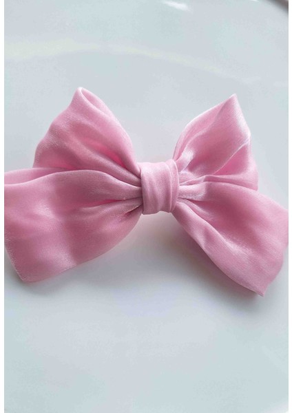 Saten Kurdele Pembe Otomatik Toka