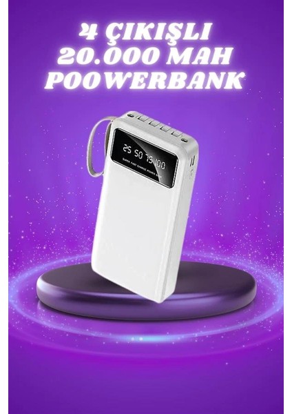 Powerbank Şarj Cihazı 4 Çıkışlı 20.000 Mah Powerbank Taşınabilir Çoklu Giriş fiyatları