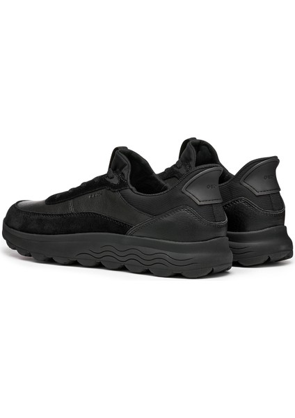 Erkek Siyah U Spherıca Plus A - Nappa+Sued Bağcıklı Kalın Tabanlı Süet Sneaker U56MPA08522C9999 indirimleri