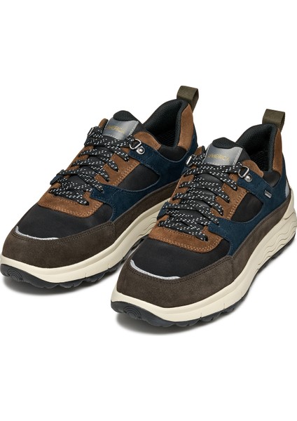 Erkek Kahverengi U Spherıca 4x4 B Abx C - Suede Bağcıklı Kalın Tabanlı Kumaş Sneaker U56FDC022CQC0946 modelleri