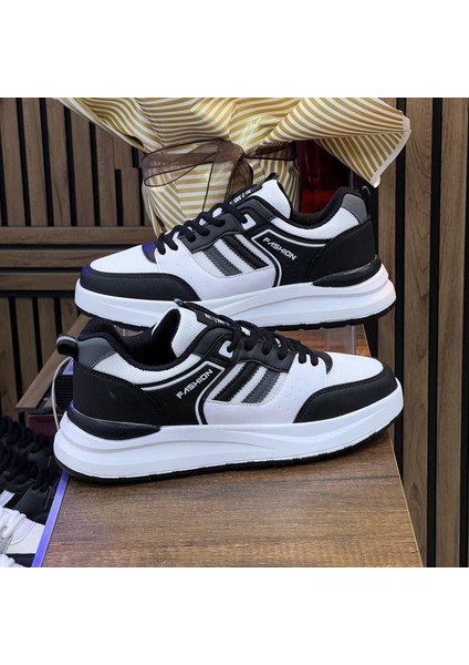 Erkek Anorak Fuspetli Spor Ayakkabı - Beyaz Siyah fiyatları