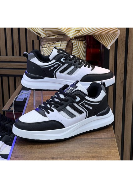 Erkek Anorak Fuspetli Spor Ayakkabı - Beyaz Siyah fırsatları