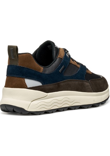Erkek Kahverengi U Spherıca 4x4 B Abx C - Suede Bağcıklı Kalın Tabanlı Kumaş Sneaker U56FDC022CQC0946