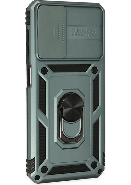 Samsung Galaxy A13 4g Kılıf Pars Lens Yüzüklü Silikon - Yeşil fiyatları