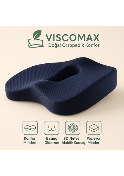 Ortopedik Oturma Simidi Koltuk Minderi Visko Kuyruk Sokumu Yastığı
