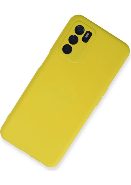 Oppo A16 Kılıf Nano Içi Kadife Silikon - Sarı fiyatları