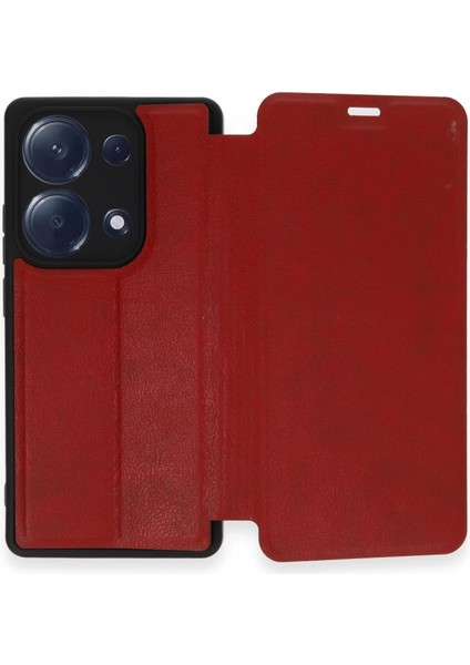 Newface Xiaomi Redmi Note 13 Pro 4g Kılıf Flip Cover - Kırmızı indirimleri