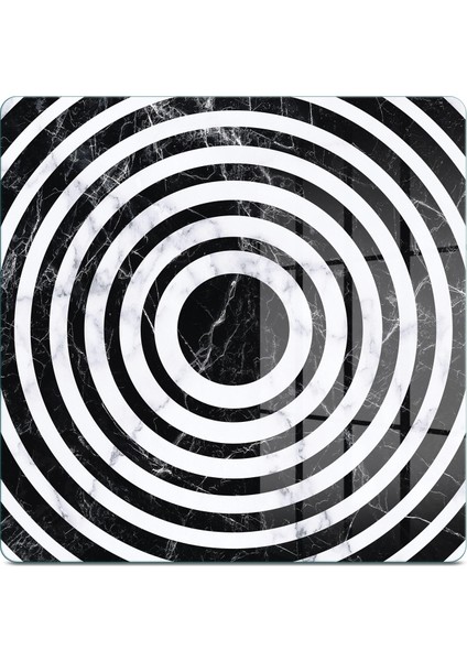 Cam Kesme Tahtası ve Sunumluk Kare Siyah Beyaz Mermer Desenli 30X30 cm fiyatları