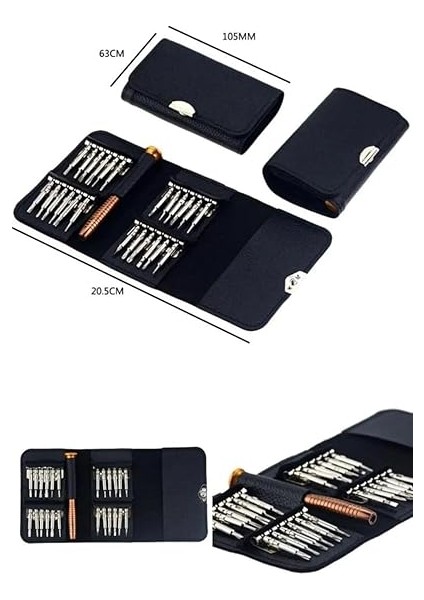 Seti Tamir Kiti, Deri Cüzdan Kılıflı, Bilgisayar, Telefon ve Saat Tamir Pratik ve Basit Kit Cüzdanlı indirimleri